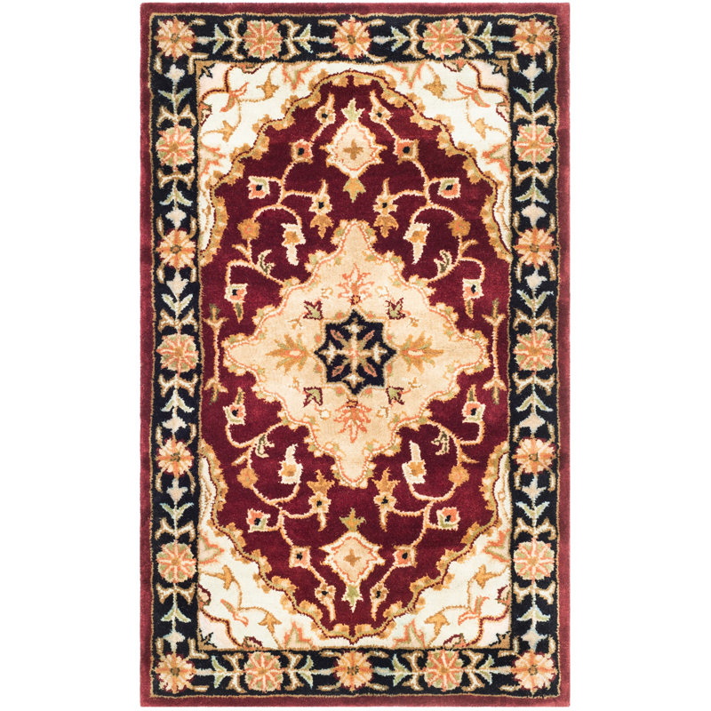 Balthrop Hand Tufted Wool Oriental Rug, Rectangle 3' x 5'
