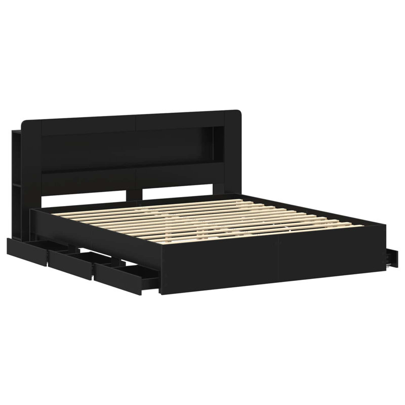 Bed, Black, Super King (6')