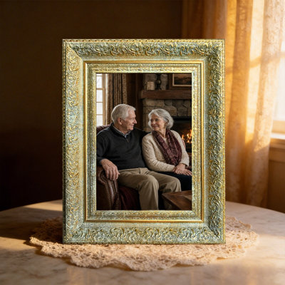 Antique Gold 3 PCS Warm Picture Frame for 11" x 14" Photos and Everyday Photo Display