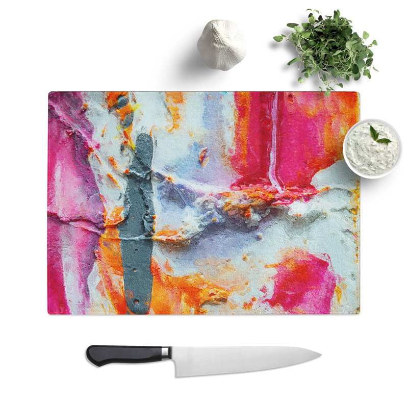 Tempered Glass Art Painting Vol.469 Chopping Board, 28.5 cm W x 20 cm L