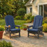 Ensemble de chaises d'extérieur Hdpe Adirondack avec coussins amovibles et porte-gobelet