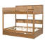 Lit superposé en bois avec lit gigogne et tablettes de rangement intégrées Nelson-125006265-125006264