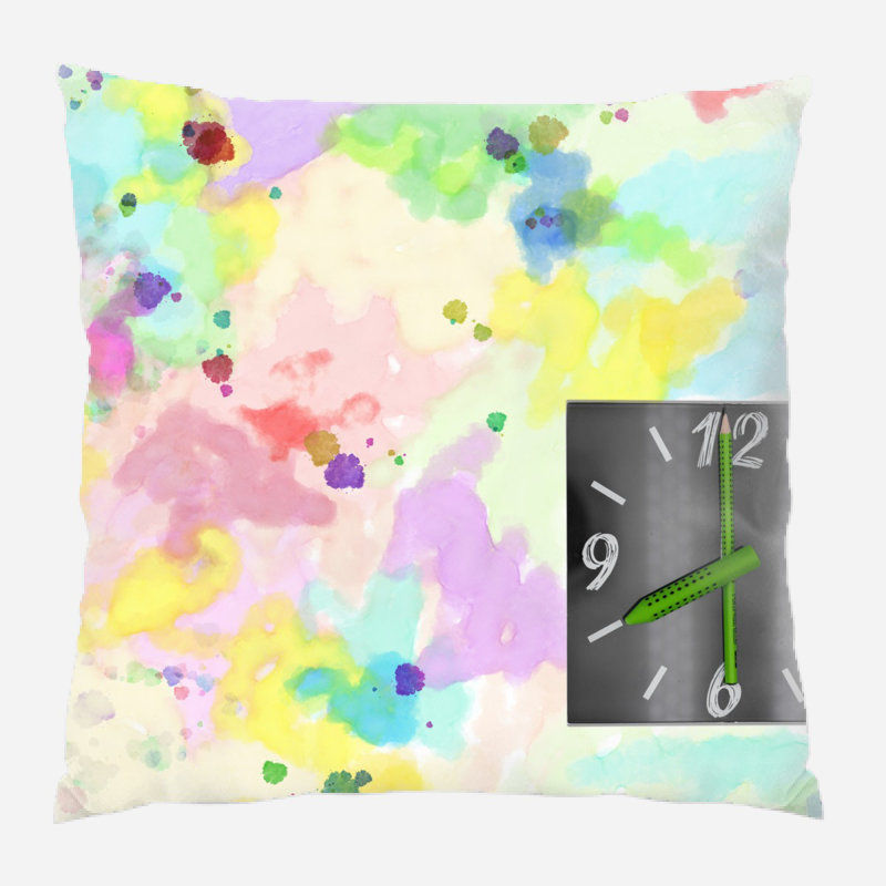  Coussin Horloge, Microsuède, Intérieur