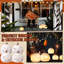 4 pièces de 5,25 pouces Jack O Lantern illuminant la citrouille d'Halloween avec des accessoires de table en plastique