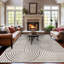 Contemporary Stripe Arch Design Area Rug-1105300829