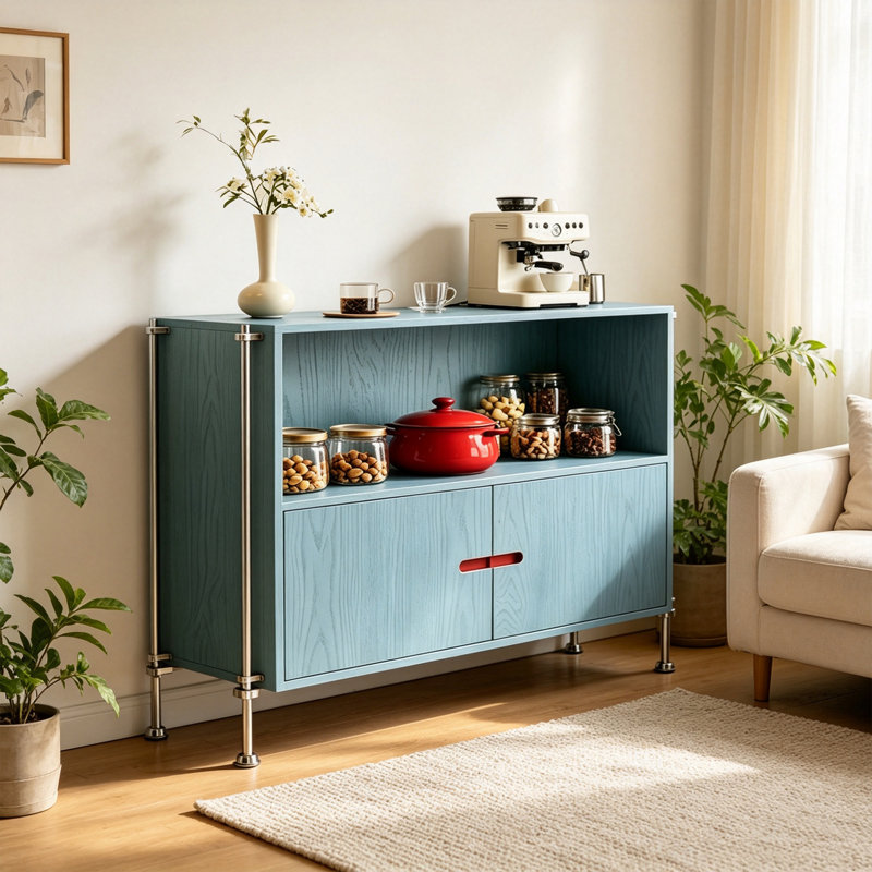 Wide Countertop Grooved Buffet Table