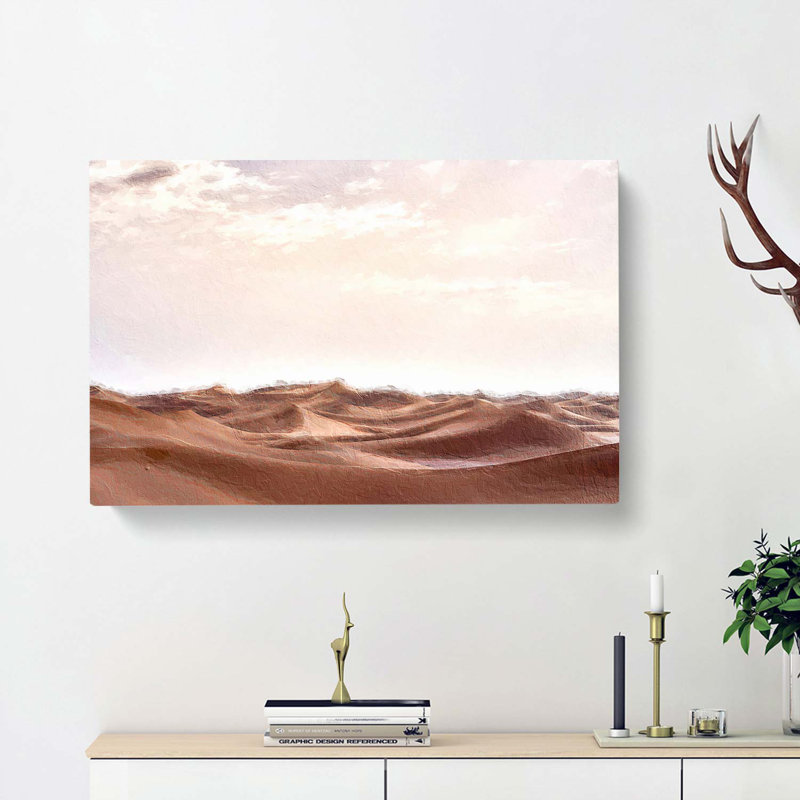 Hike Over The Sahara Desert - Wrapped Canvas Painting, 35cm H x 50cm W x 3cm D