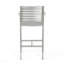 Ensemble de 2 tabourets d'extérieur avec cadre en aluminium antirouille 29,50 po d'extérieur, argent