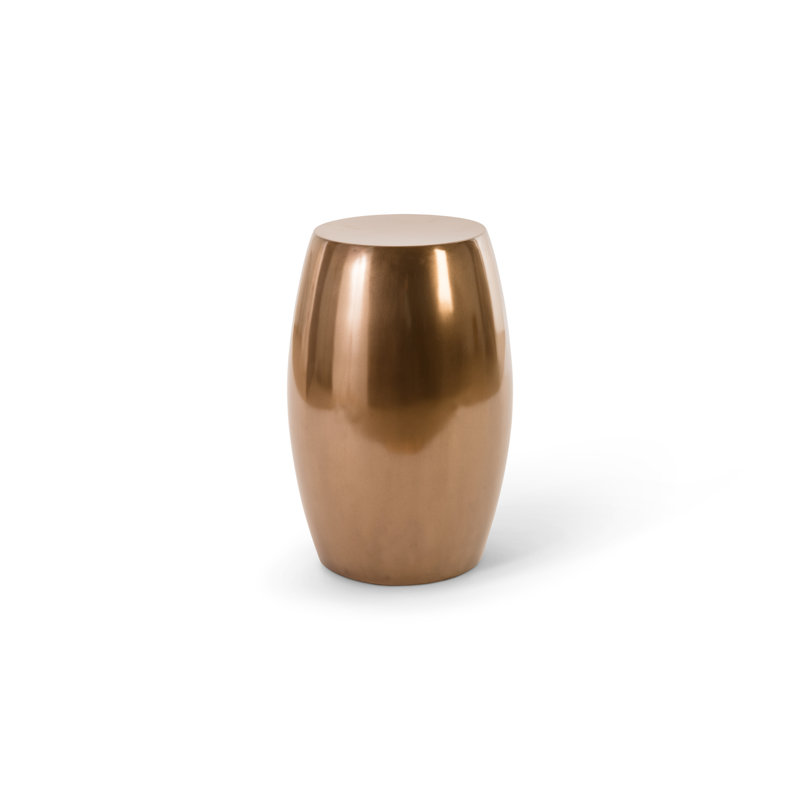 Vex Outdoor Resin End Table, Polished Bronze