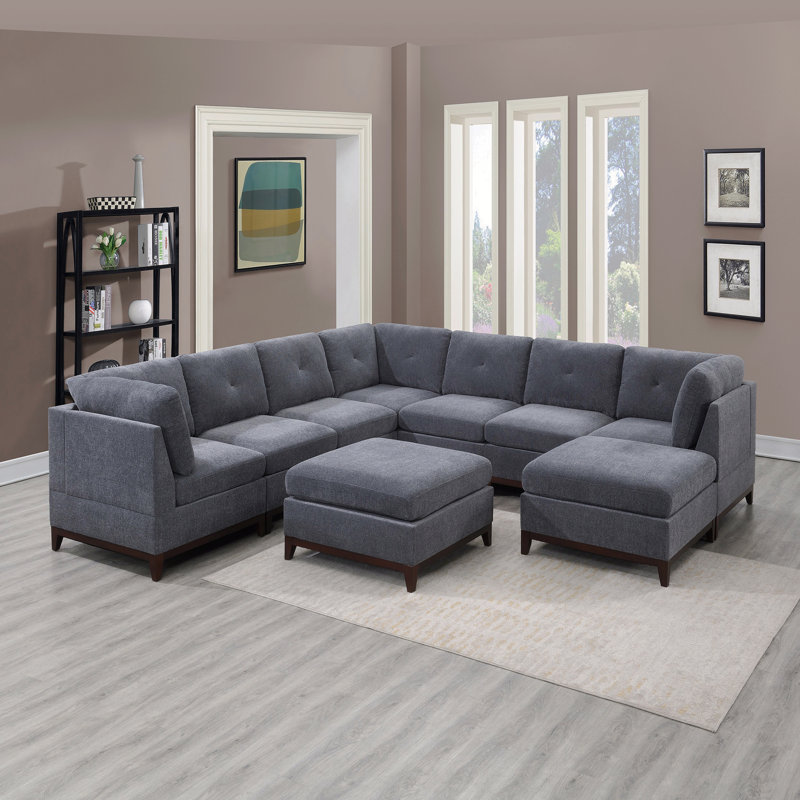 Repose-pieds en tissu chenille 1pc