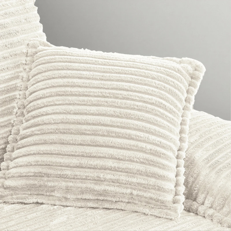 Méridienne l 49,6 po, fauteuil d'appoint modulaire rembourré de mousse avec repose-pieds, Beige