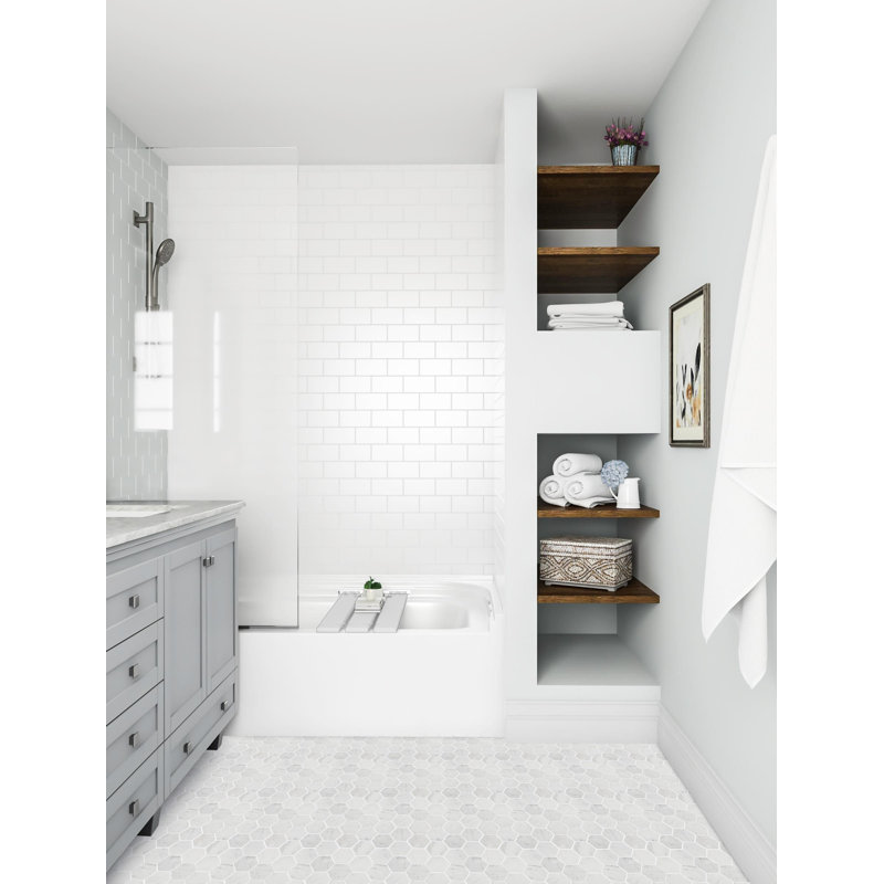 Thala 3" x 3'' Marble Honeycomb Mosaic Wall & Floor Tile, White