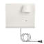 Appliques murales rotatives à bras pivotant à DEL avec port de charge USB et tablettes, blanc