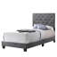 Charmant lit simple gris avec rangement