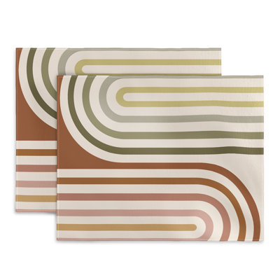 Ensemble de napperon en coton Curvature
