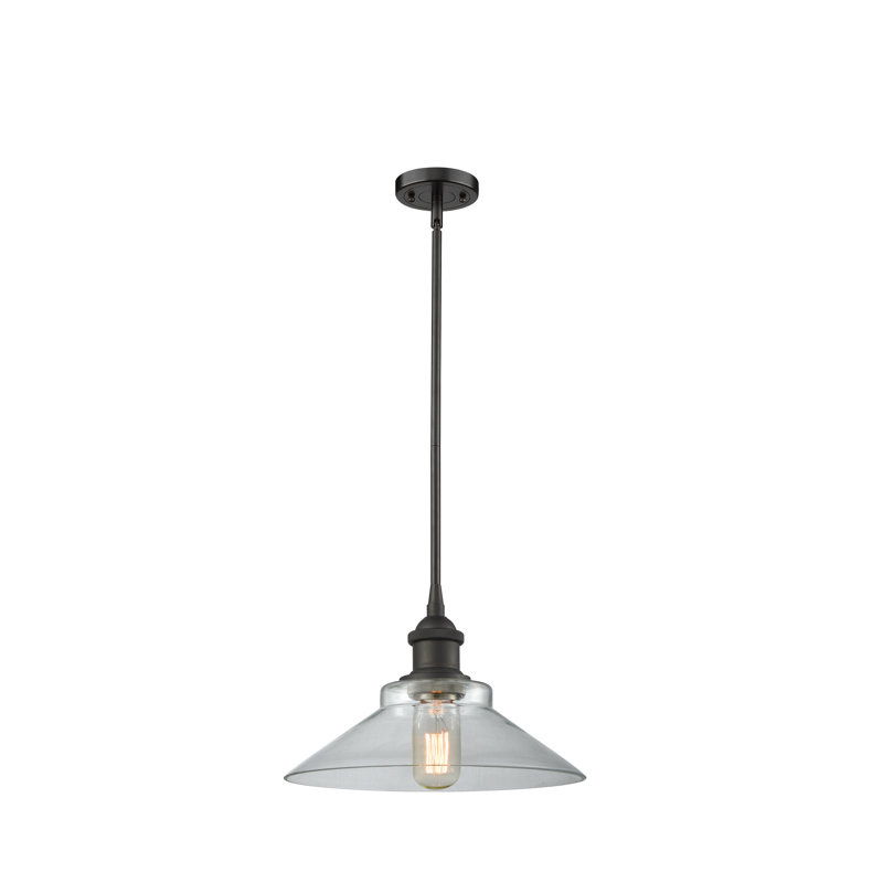 Luminaire suspendu conique à 1 lumière Reede, Bronze huilé