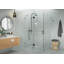 Halo 55 in. x 38 in. x 78 in. 90-degree Fully Frameless Glass Hinged Shower Enclosure-1076183689