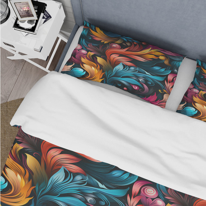 Ensemble de housse de couette artistique Boho, Housse de couette pour très grand lit et 2 très
