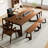 Tan Rectangular Solid Wood Butterfly Leaf  Dining Table-1430289179
