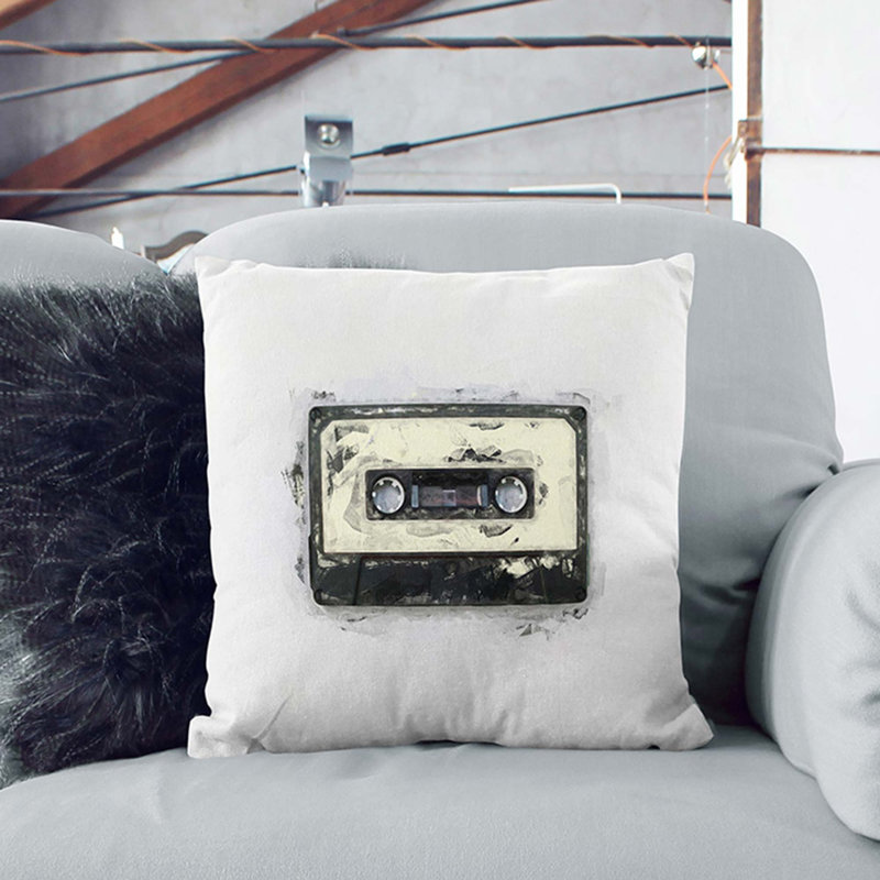 Square Throw Cushion, 55cm H x 55cm W x 20cm D, Stone