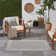 Aseneth Abstract Machine Woven Chenille Indoor/Outdoor Area Rug in Gray
