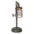 Industrial Metal Pipe Table Lamp for Bedside Decor - Vintage Small Desk Lamp for Living Room and Bedroom - 18", Brown & Gold