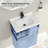 23.75" L x 15.75" W Wall Mounted Bathroom Sink with Towel Rack Bathroom Rectangle Wall Hung Sink