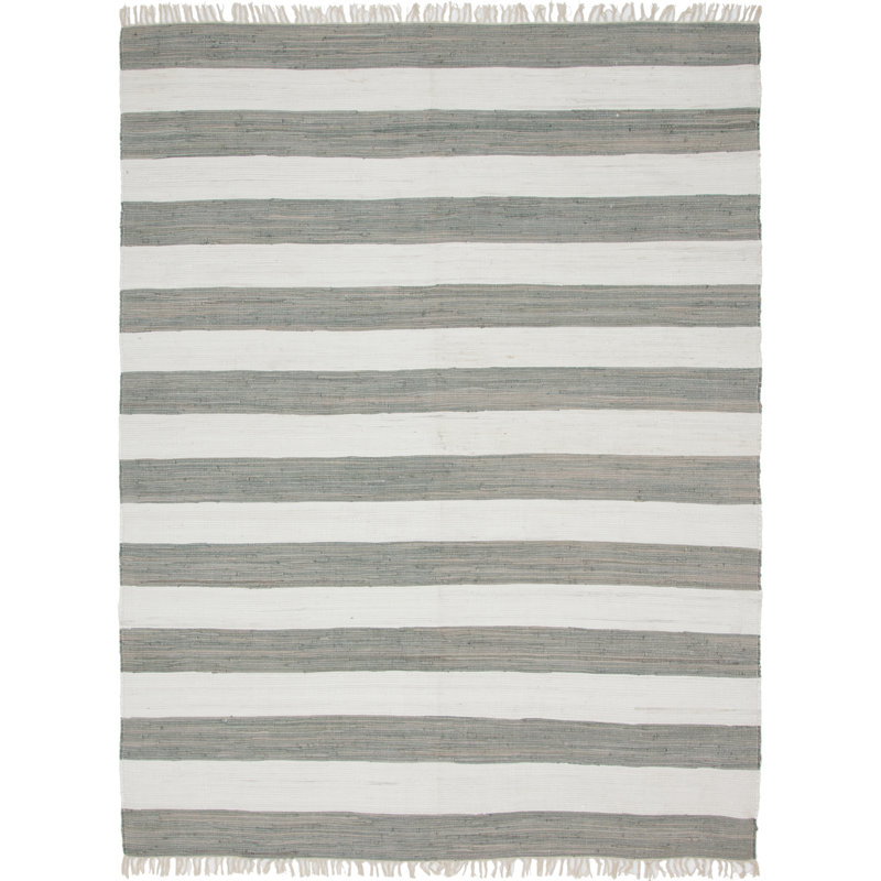 Rinker Cotton Striped Indoor Rug, Rectangle 9' x 12'2"