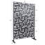 Écran d'intimité l 76 po H48 po - métal, pour pelouse de terrasse, noir, matériau de décoloration pour balcon-121648891