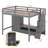 Full Size Loft Bed Frame With Wardrobe,Low Storage Table And Storage Staircase-2024426045