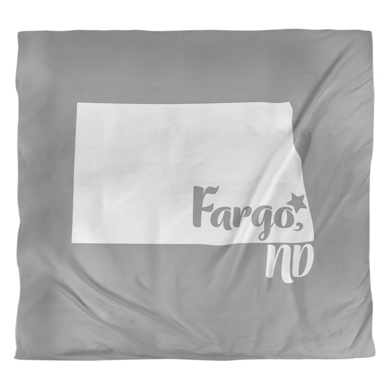 Housse de couette fargo north dakota, Housse de couette pour grand lit, Gris, Microfibre