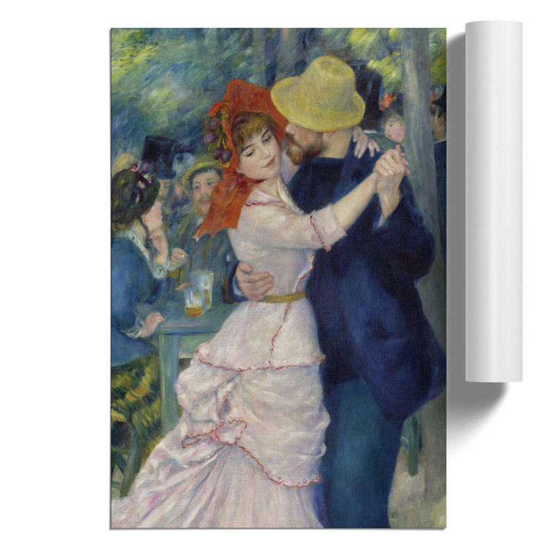 Dance-at-Bougival by Pierre-Auguste Renoir - Unframed Painting, 30cm H x 21cm W x 0.1cm D