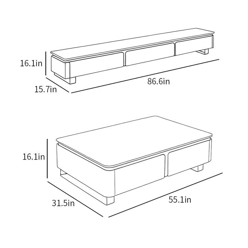 Sintered stone desktop Living Room Table Sets