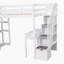 Lit mezzanine avec tiroirs de rangement, bureau et lit mezzanine avec tablettes Stairswooden-322000932