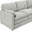 Tissu en chenille gris confortable de 68,1 po avec coussin double et coussin lombaire amovible pour la maison-1828740962