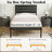 Sakari 2 Set Rustic Farmhouse Bed Frame, 2Pcs Twin Size Metal Platform Bedframe with Wood Headboard, Mattress Foundation with Heavy Duty Metal Slats Support, No Box Spring Needed-57770343