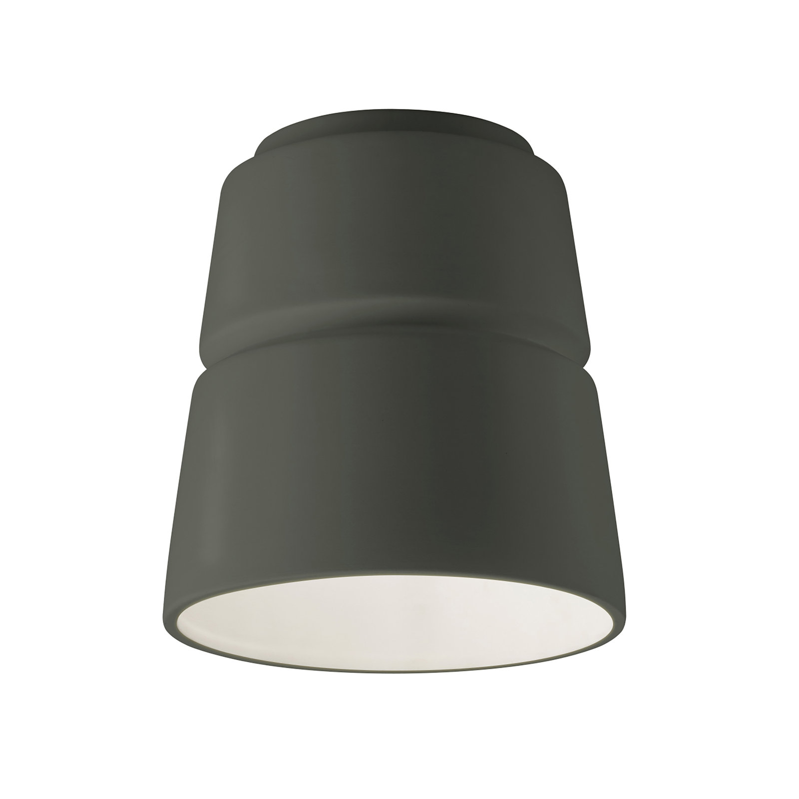 Logan Ceramic Empire Outdoor Flush Mount, Pewter Green, Incandescent (Not Included)