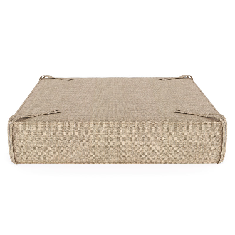 Sunbrella® Outdoor Ottoman Cushion, Cast Ash Sunbrella® Plainweave