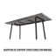 Table de salle à manger rectangulaire extensible 55,12 à 70,87 po pouvant accueillir 4 à 6 personnes