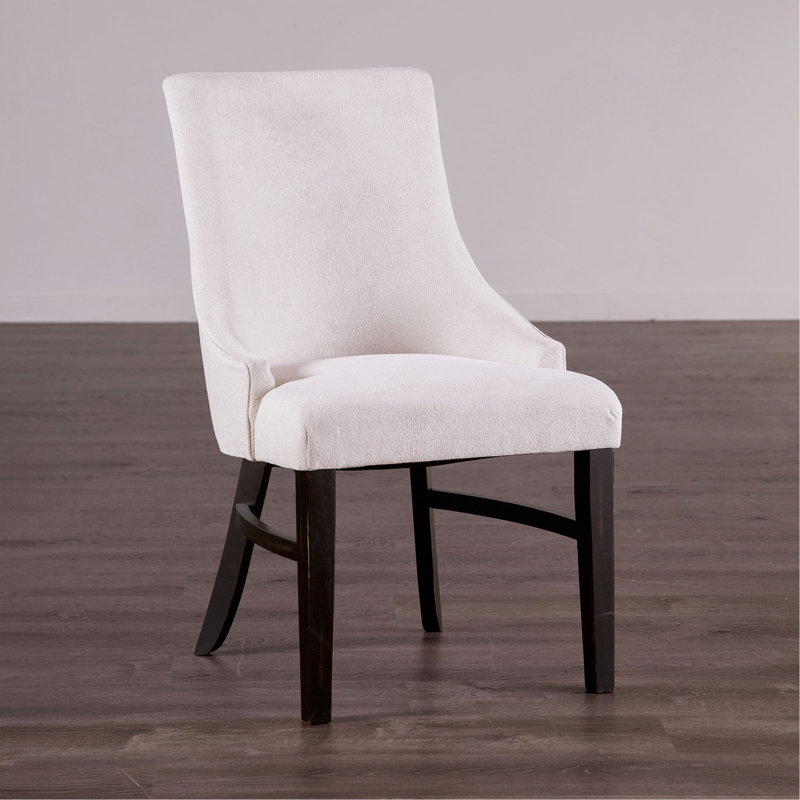 Transitional Style 2Pc Arm Chair Angled Legs Padded Wing Back Welt Dining Room
