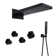 22" Wall-Mount LED Bluetooth Music Thermostatic Rainfall Complete Shower System with Rough in-Valve