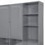 Lit de jour en bois avec 3 compartiments de rangement, bureau, armoire latérale et tablettes-1149626547-1149626546