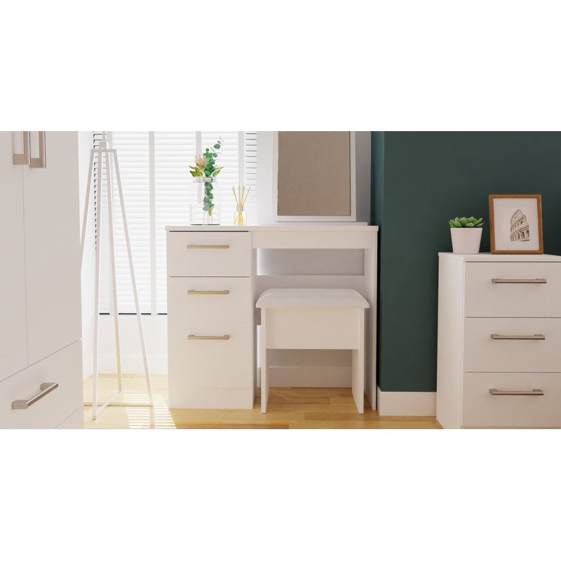 Fully Assembled Aliveya 6 - Drawer Chest of Drawers, White Matt