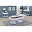 Console avec cadre chromé blanc de style contemporain pour un espace de vie élégant et organisé