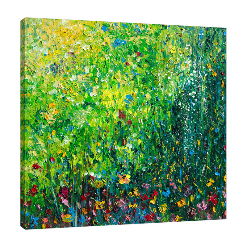 «Green Dream», toile tendue par Chiara Magni, H 36 po x l 36 po x P 1,5 po