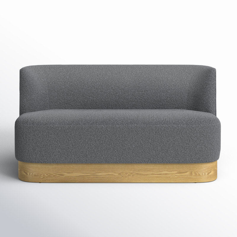 Krista Upholstered Dining Bench, Charcoal