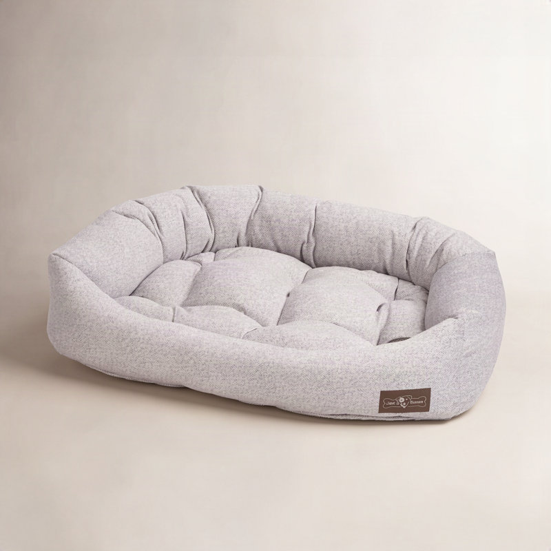 Coussin de lit napper en velours Herringbone, Petit (l 24 po x P 21 po x H 6,5 po), Horizon de motif à chevron