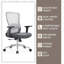 Chaise de bureau ergonomique avec appui-tête Mithu-1274054978