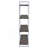 Rustic Grey Herringbone Bookcase With Full-Length Shelf