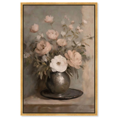 Porcelaine rose, toile, ferme élégante par Art Remedy